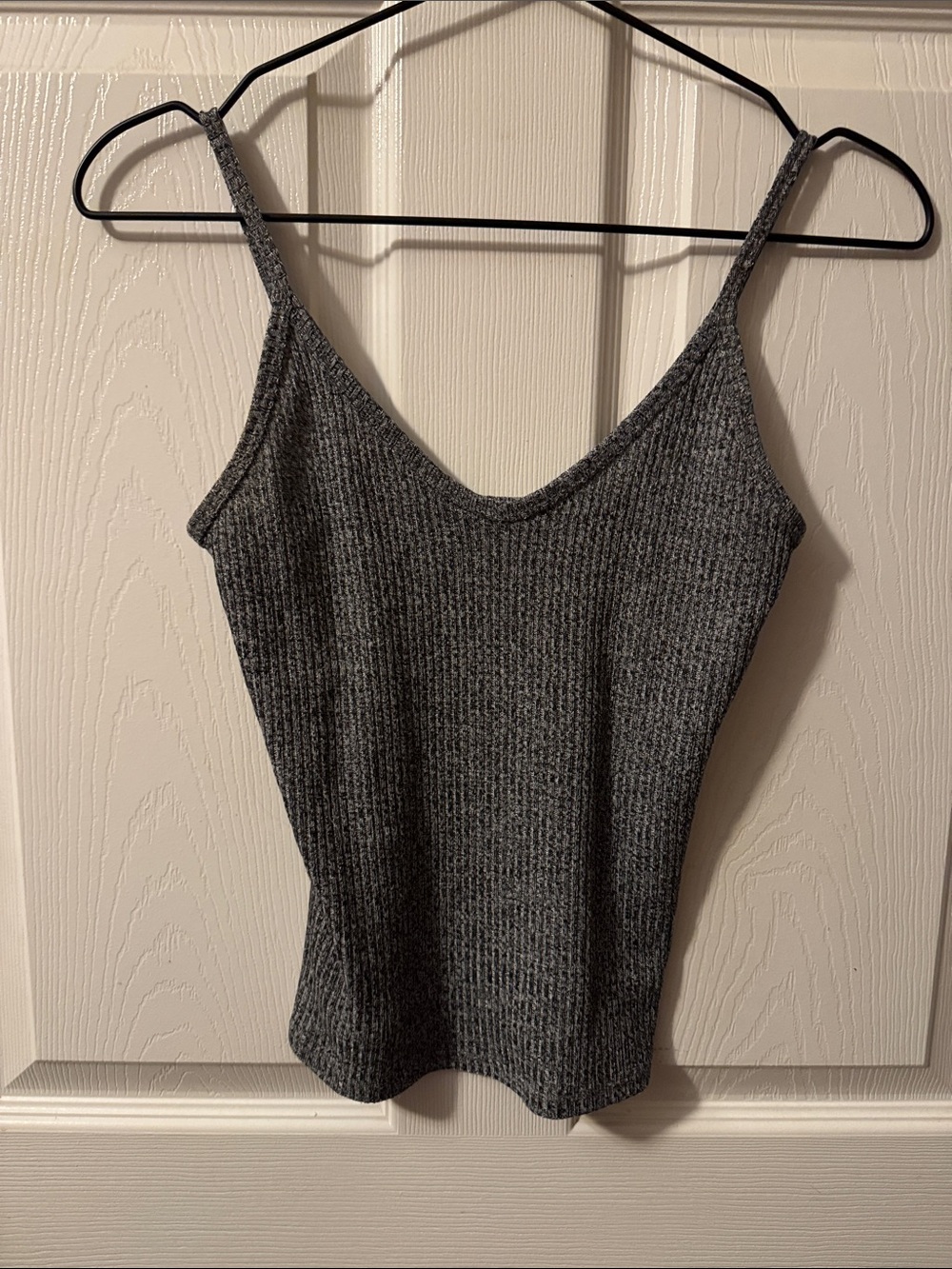 Purple Snow Grey Ribbed V-Neck Camisole